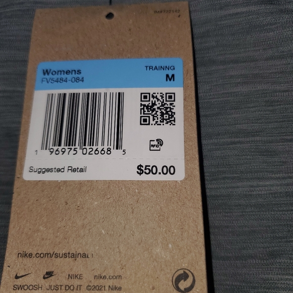 NWT Nike Pro 365 DRI-FIT Gray Long Sleeve Crop Top Medium - Picture 11 of 13